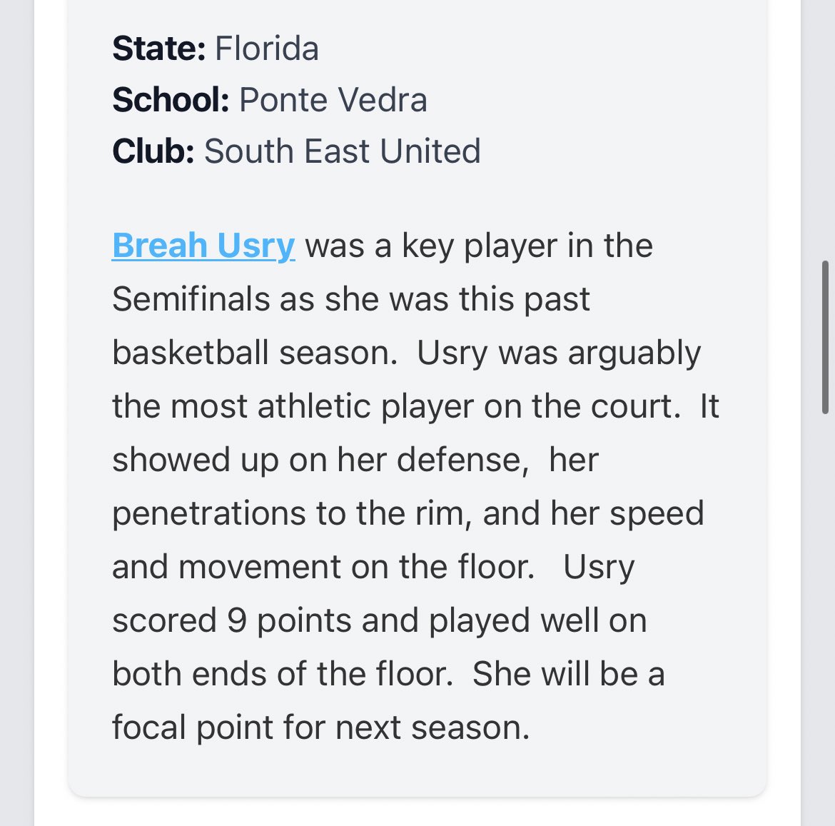 Top Performers in the Ponte Vedra- Bloomingdale 6A Semifinals prepgirlshoops.com/2024/03/top-pe… Thank you @hunterkeithl for a great write up from the State Semifinals! @PGHFlorida @pvhsgirlsbball @CoachJessicaSG @InsiderExposure @InsiderExposure @SEUnited_Elite