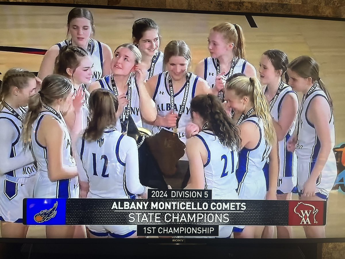 WiscoAcademy's tweet photo. Congratulations to WA 2026 G Molly Olson (@MollyOlson24) &amp; the Albany/Monticello Comets on winning the WI Division 5 State Championship! 🥇

Your Wisconsin Academy FAMILY is proud of you Molly!

#StateChamp #WABFam https://t.co/kkJ3KnULk5
