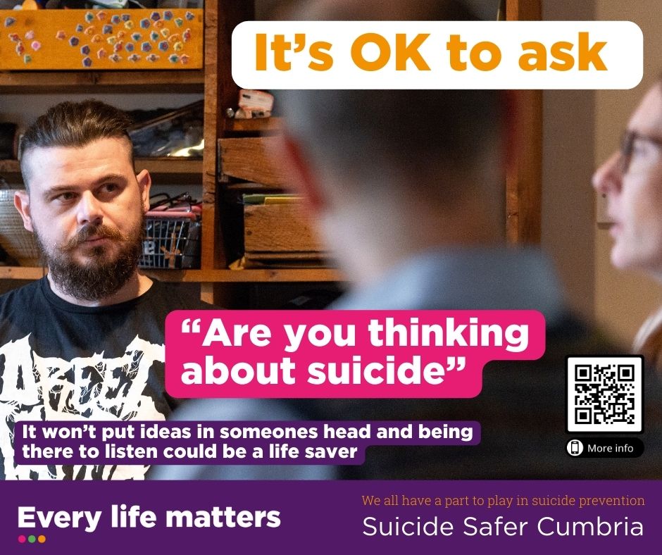 Talking about suicide saves lives Being there to listen and to provide emotional support can be a lifesaver. This will not put ideas in their head and will show them they don’t have to struggle alone with these overwhelming thoughts. Find out more at every-life-matters.org.uk/helping-others/