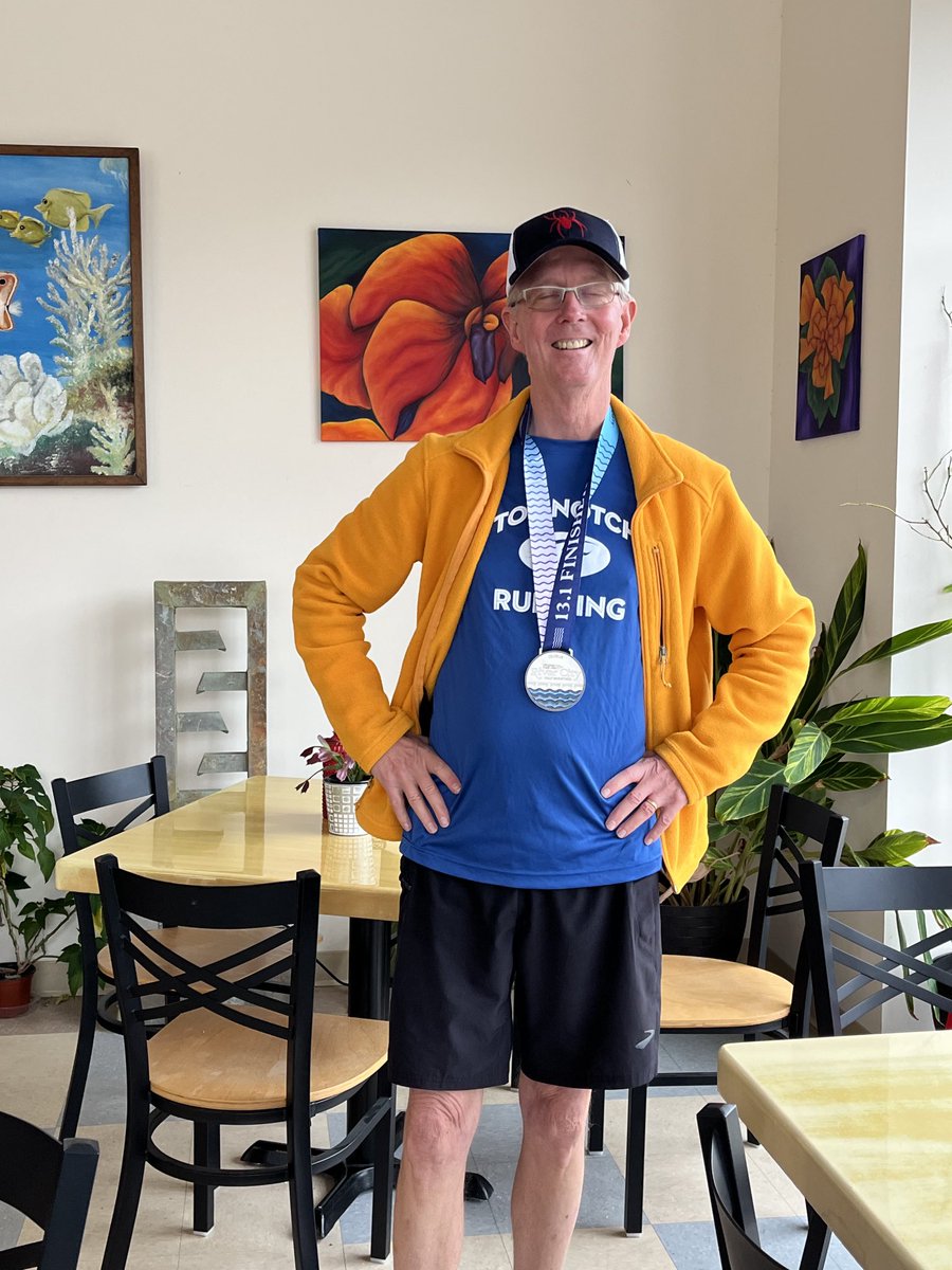 robRVA's tweet photo. We completed the inaugural River City Half Marathon today in Richmond. Challenging rain and chilly temperatures, but all of our group seemed to have a rewarding race experience. Beautiful views along the James River. Some major league hills too! #runrichmond https://t.co/anpWbDr1qO