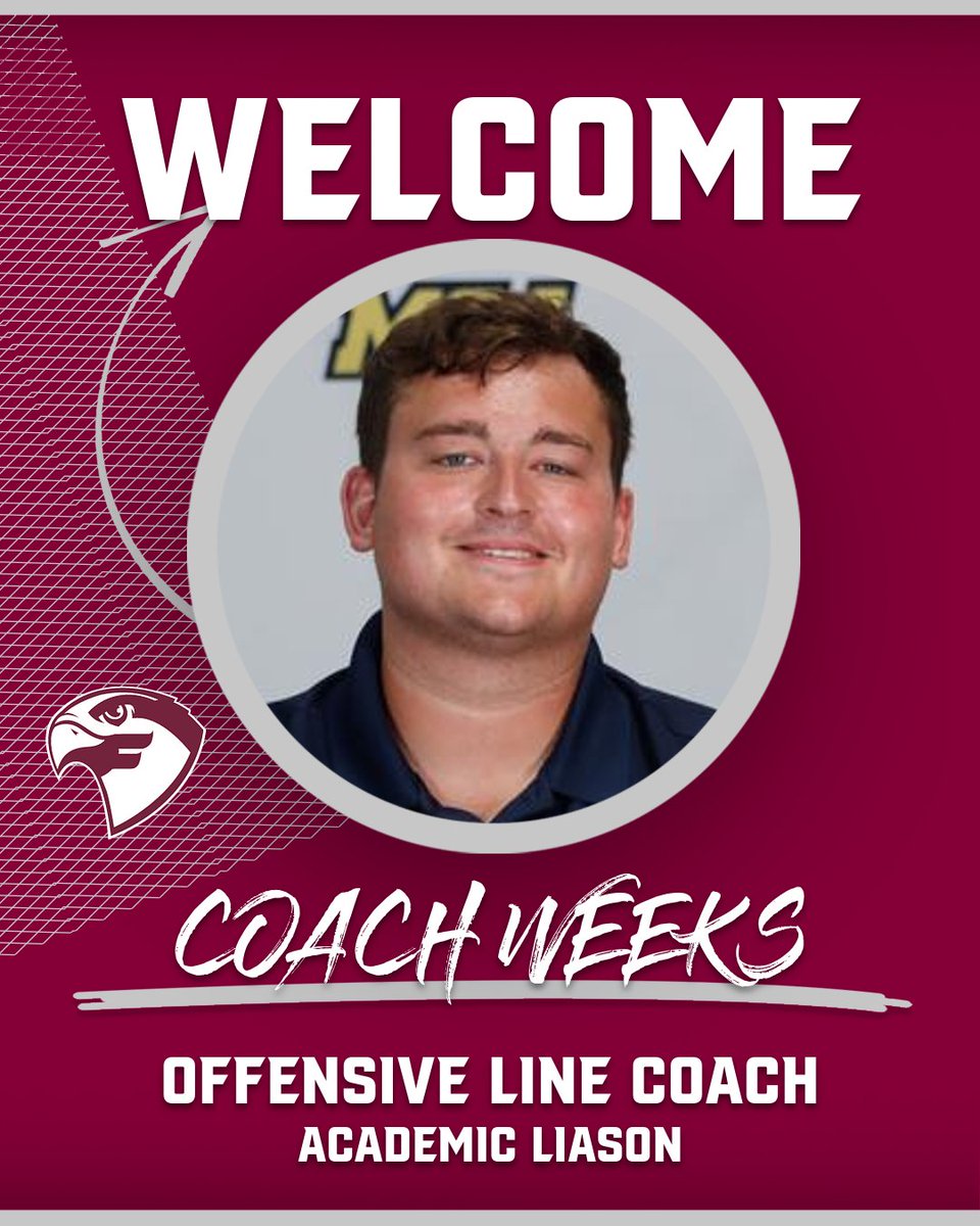 Head Football Coach @CoachBarker_99 is happy to welcome @76weeks to his inaugural staff. Coach Weeks will be working with the Offensive Line. #SOAR24