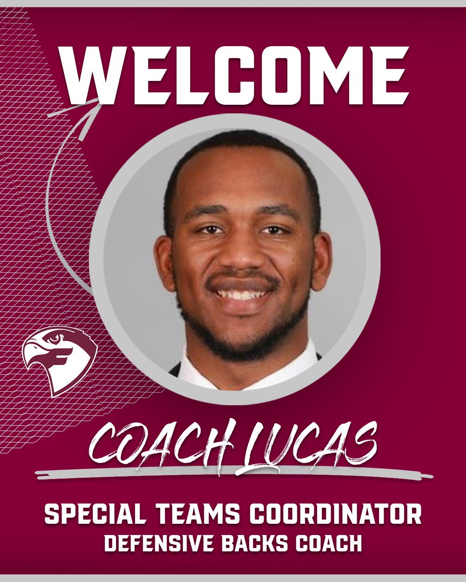 Head Football Coach @CoachBarker_99 is happy to welcome @CoachLucas10 to his inaugural staff. Coach Lucas will be working with the Defensive Backs and coordinate the Special Teams. #SOAR24