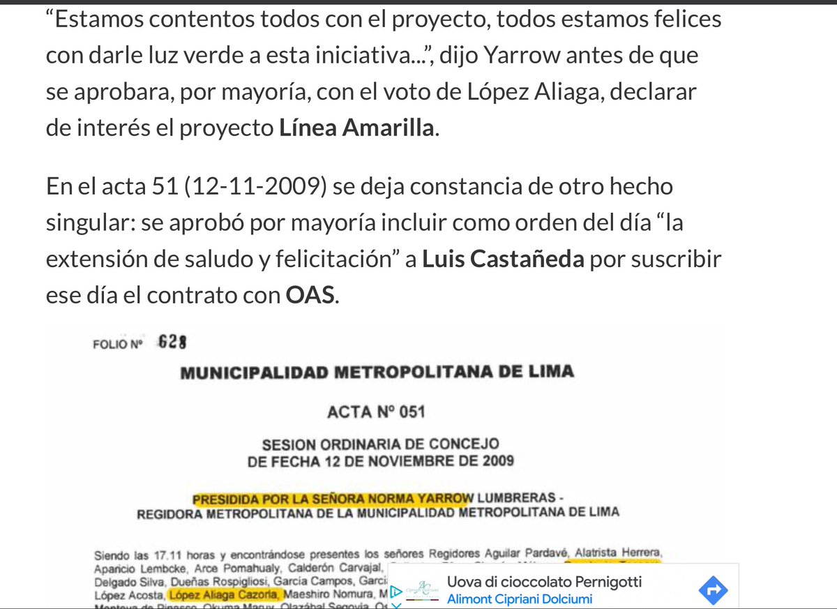 PeruItalia1's tweet photo. @rlopezaliaga1 Pero si fuiste tu uno de los asesores con #castañeda q en 2009 firmó el contrato con rutas de lima y #Odebrecht le hiciste hasta una poesía donde decías quien puede invertir en este país,solo ellos! Nos hacen el favor! Ahora te la das de héroe. Podrás engañar a los ingenuos. https://t.co/EOx6GYj7dM