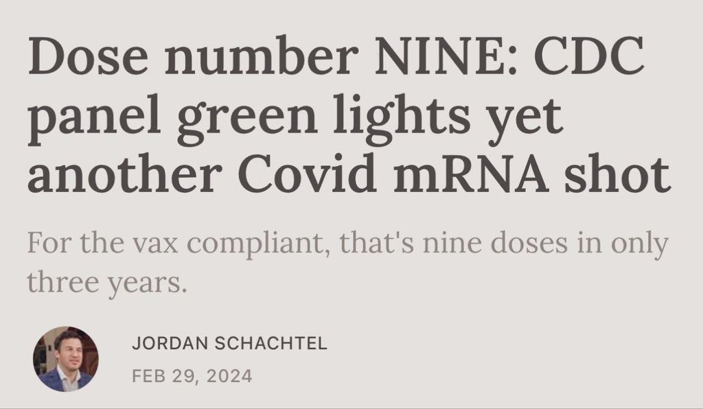 If you actually listened to the CDC and followed their guidelines, You’d be on your 9th Covid shot right now. Just think about that.