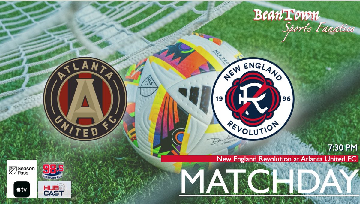 BeantownSF's tweet photo. The Revs are in Atlanta tonight to face Atlanta United FC. They are still look for their first win of league play. #mls #majorleaguesoccer #soccer #revolutionsoccer #newenglandrevolution #nerevs #nerevseegame #newengland #massaachusetts #beantownsportsfanatics https://t.co/bykX1OKW1U