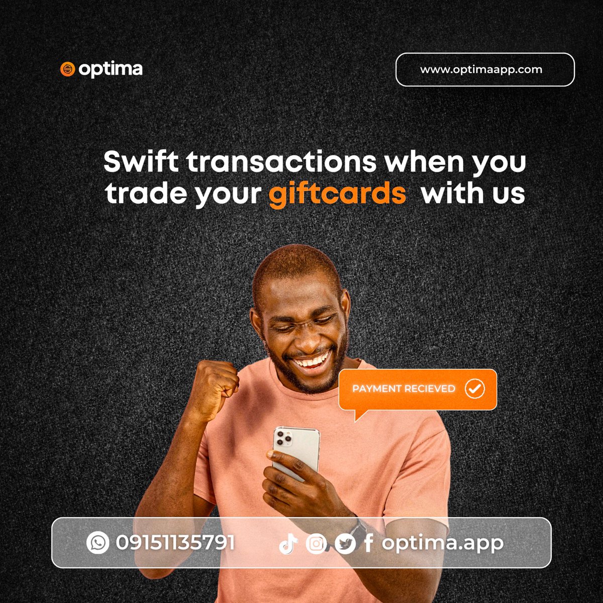 We still remain your number 1 plug for everything GIFT CARDS 💯

Tap the link in bio to trade and redeem your gift cards

#tradewithoptima #optimaapp #giftcards #giftcardamazon
#giftcardgiveaway #giftcardsavailable #giftcarddeals
#giftcardholders #itunesgiftcard #applegiftcard