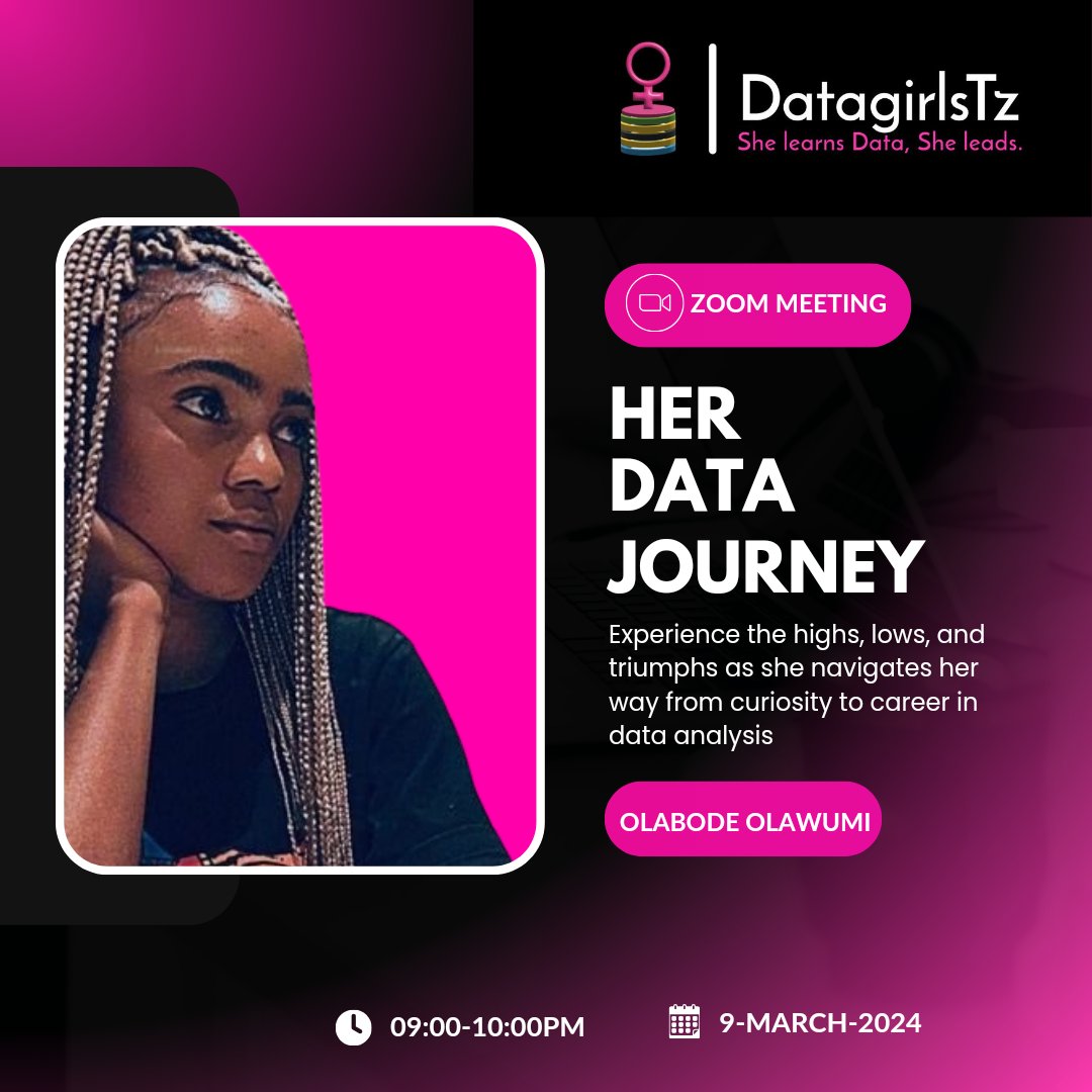 A heartfelt thank you to @DataEvang_ for sharing her inspiring Data journey with us at @DatagirlsTZ your insights and experiences have left a lasting impact on our community...We're so grateful♥️🙏

#DataAnalytics #IWD2024 #InspiringInclusion #TechWomenTZ #InternationalWomensDay