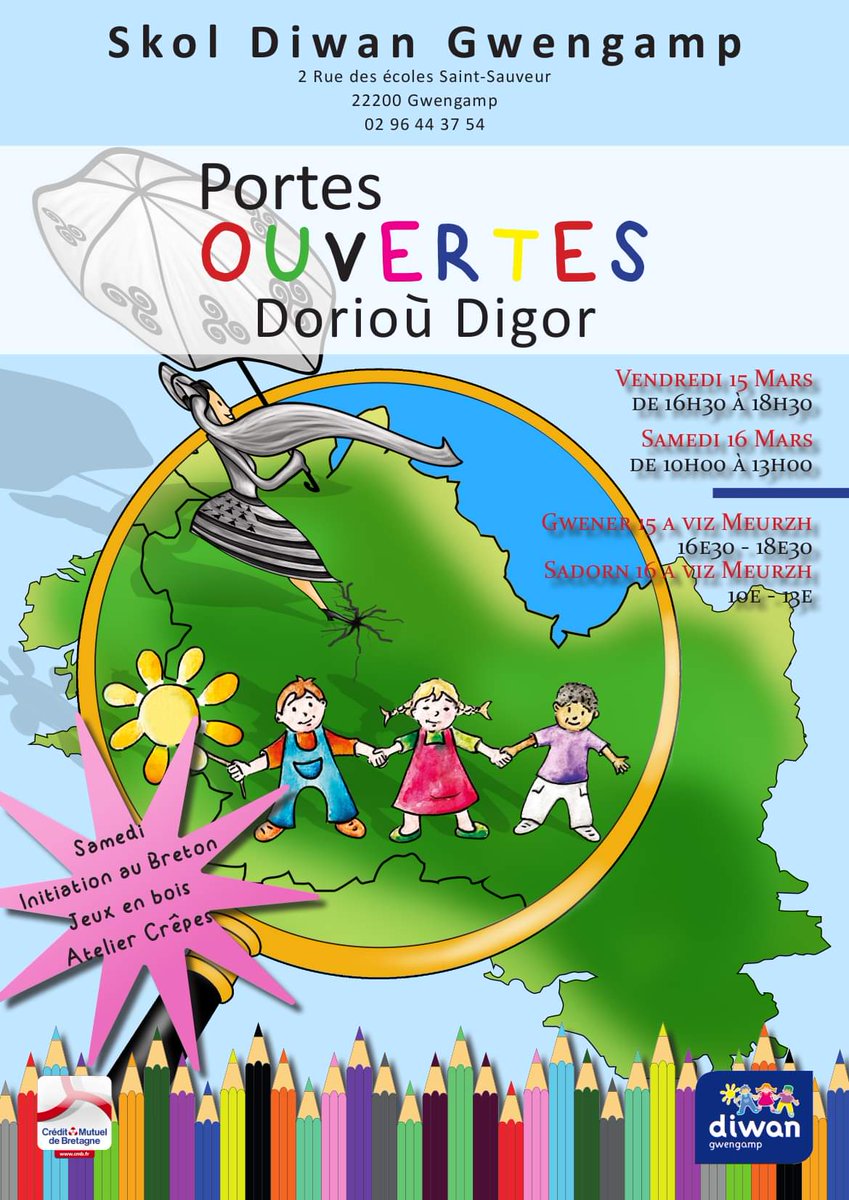 DORIOÙ DIGOR SKOL DIWAN GWENGAMP!