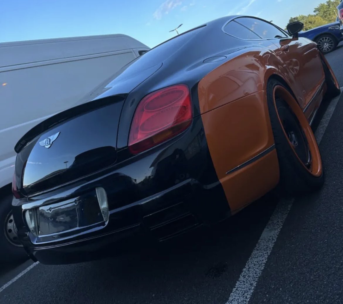 Oh Gawd! 🤦‍♂️ Bentley Continental GT Mansory 😳🖤🧡 #Bentley #Continental #Mansory