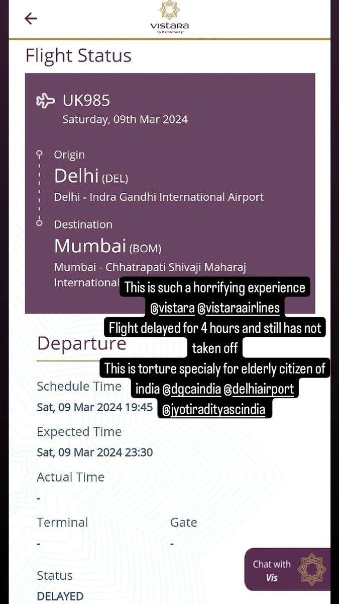 aakhrigabbar's tweet photo. @airvistara @RNTata2000 @DGCAIndia @DelhiAirport @DelhiAirportGMR @JM_Scindia @AAI_Official @CSMIA_Official https://t.co/0TSksOKcAL