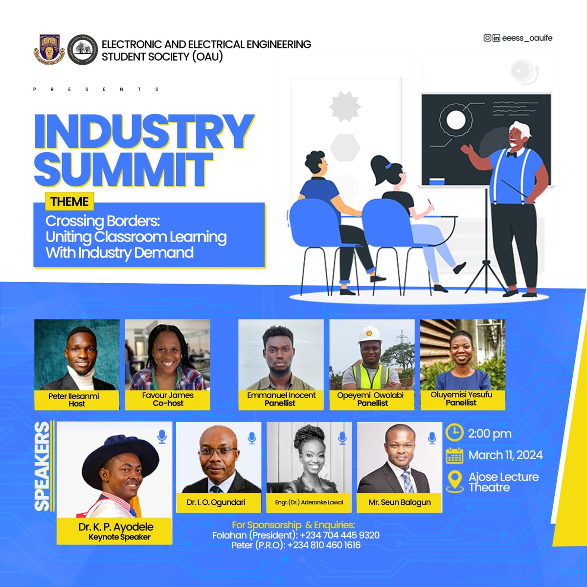 Be Industry Ready 📢📢📢

Unlock the power of electronic and electrical systems beyond the classroom! Join us at our Industrial Training Summit to delve into industry protocols and prepare for real-world success. 🔌⚡️

#EEESSOAU #OAUTweeter #IndustryReady #TrainingSummit