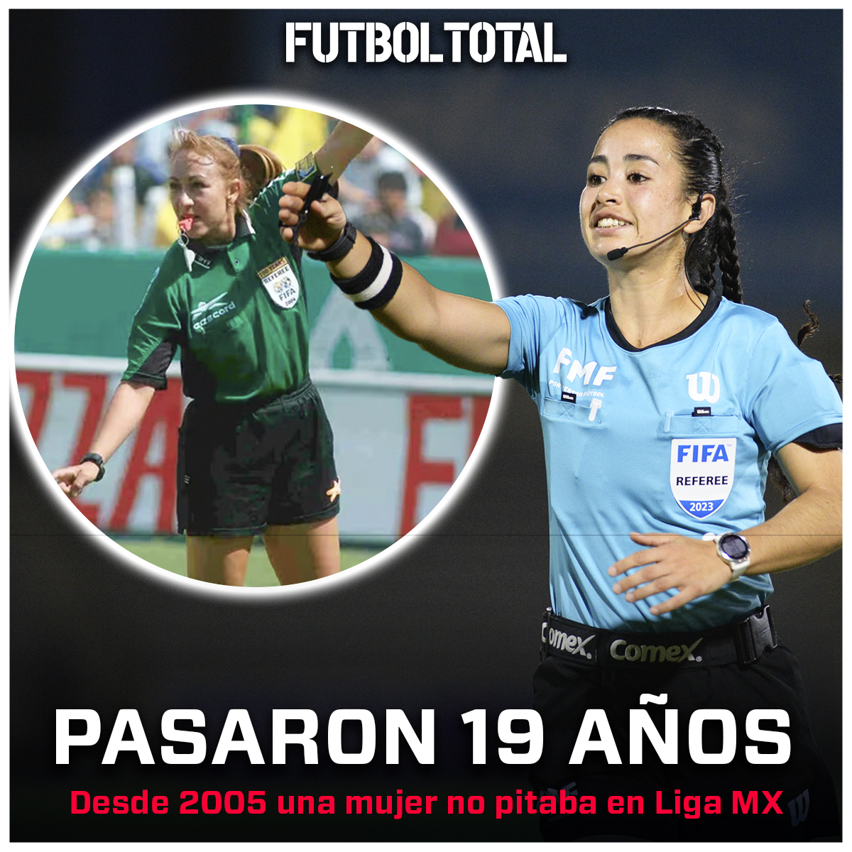 MXFutbolTotal's tweet photo. ¿LO RECUERDAS? 🤔

Hoy, Katia Itzel García, será quien pite como juez central en un partido de Liga MX.

👩🏻 Después de 19 años, una mujer no pitaba en el máximo circuito del fútbol mexicano; Virginia Tovar fue la última en hacerlo, esto en un Jaguares vs Veracruz en el 2005. https://t.co/ixpybQKR6U