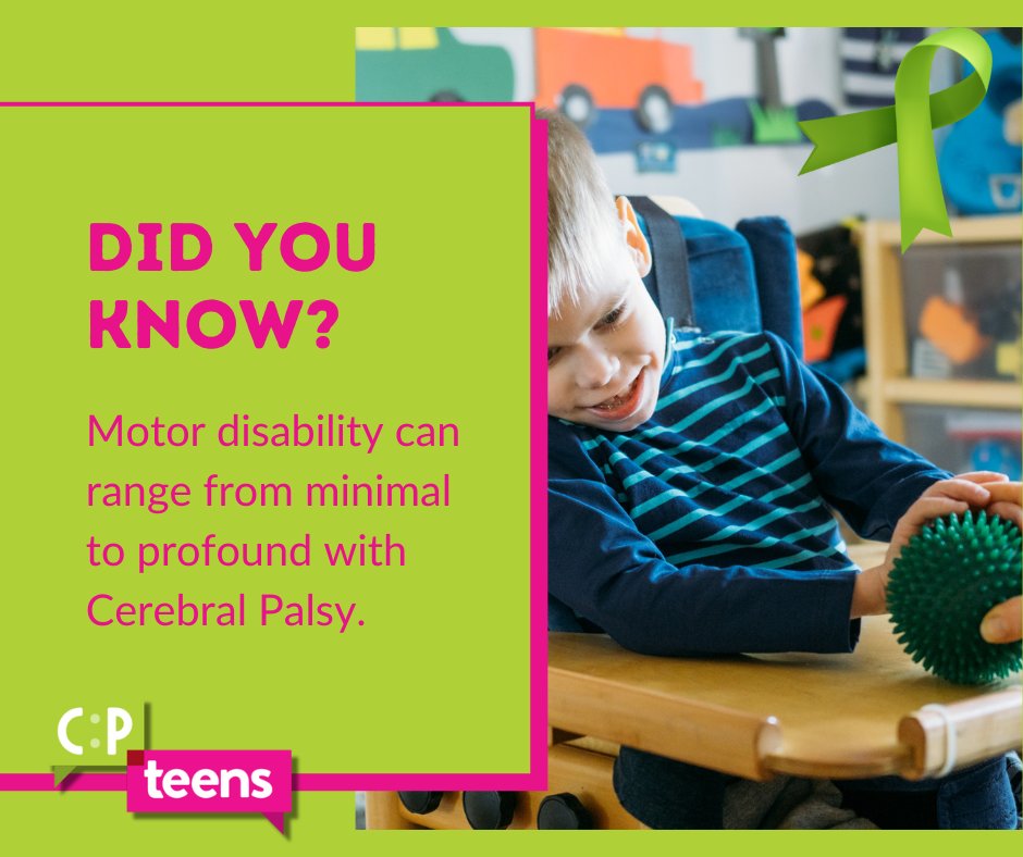 March is Cerebral Palsy Awareness Month... Motor disability can range from minimal to profound with Cerebral Palsy. Some individuals will have very mild motor, movement & coordination impairment, whereas others will require full-time care and have no voluntary movement.