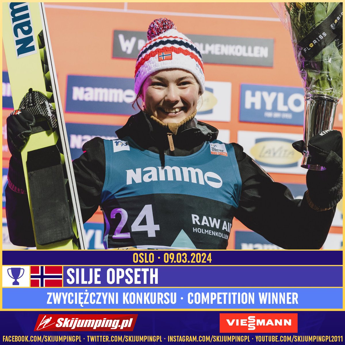 Skijumpingpl's tweet image. TOP3 - WC/#RawAir Ladies #Oslo 09.03.2024:

1. 🇳🇴Silje #Opseth
2. 🇩🇪Katharina #Schmid
3. 🇳🇴Eirin Maria #Kvandal

 Congratulations! #skijumpingfamily