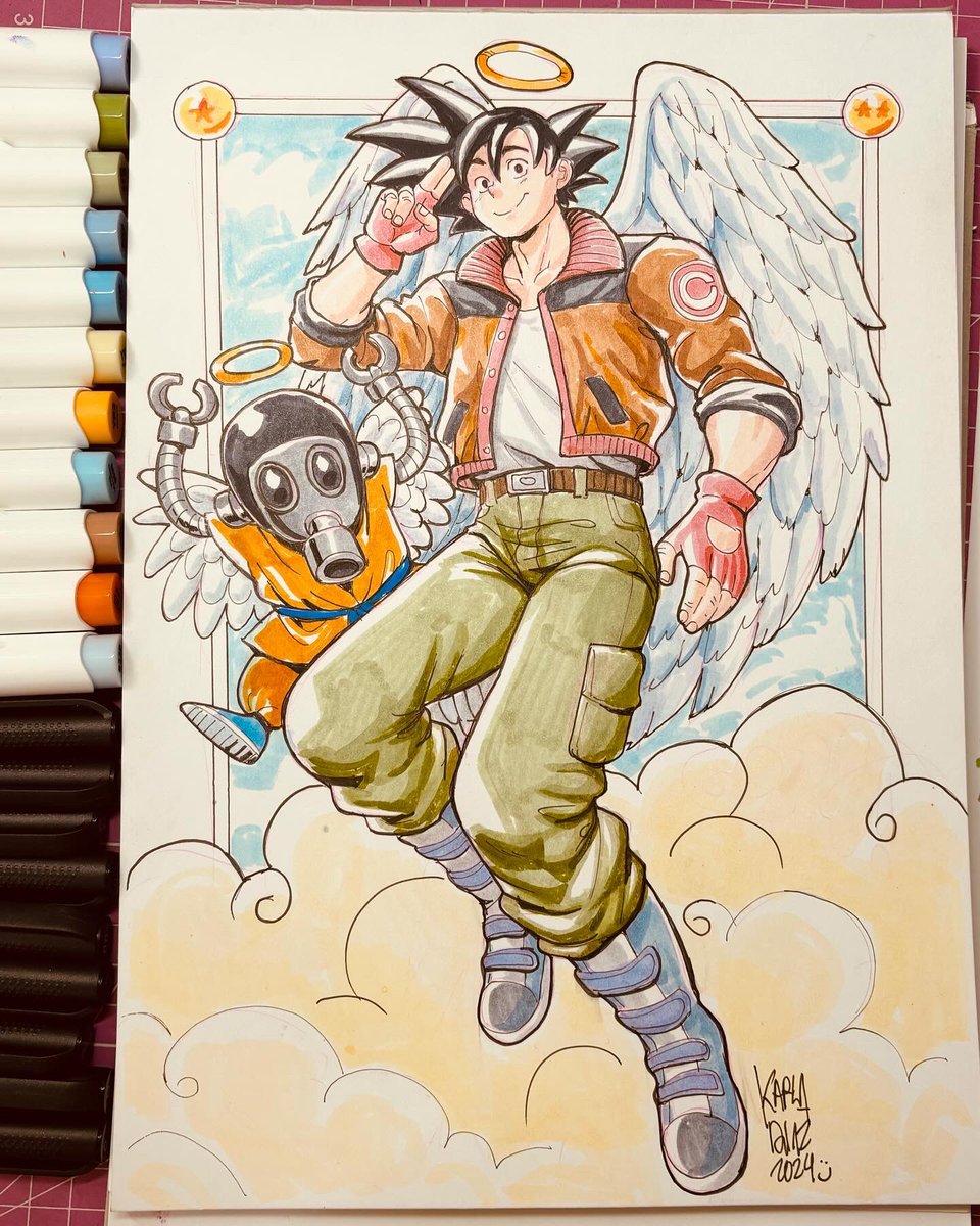 My tribute to sensei Akira Toriyama. I grew up watching Dragon Ball and I learned so much drawing his characters! I hope he’s resting in peace. #dragonball #akiratoriyama #ohuhumarkers