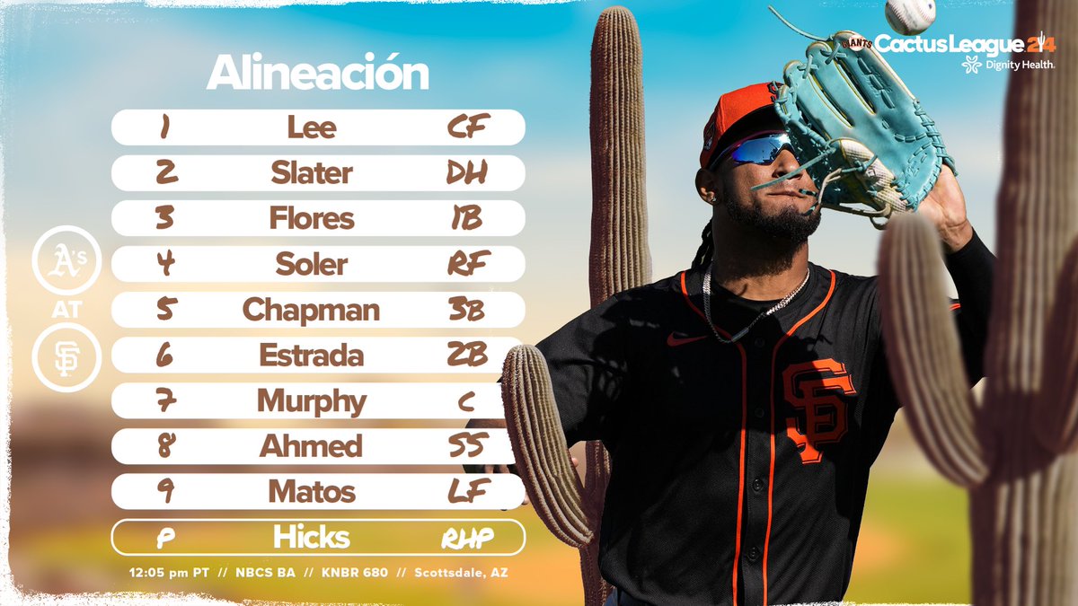 SFGigantes's tweet image. Hoy se juega béisbol ⚾️

⌚️: 12:05 PM PT
📺: @NBCSGiants 
📻: @KNBR