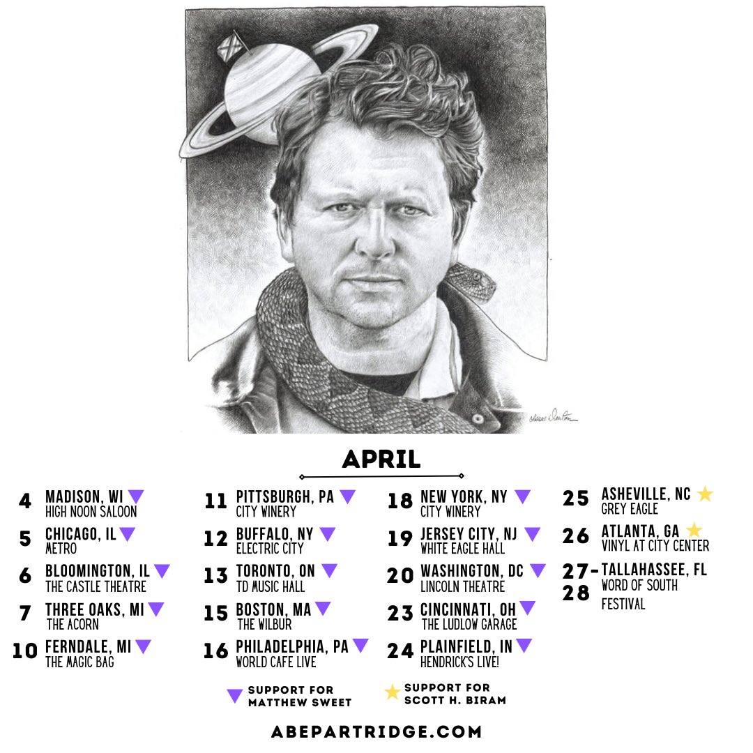 I’m back on land and on the road again!

March and April schedules.
Check ‘em out.

Dates with Kevn Kinney, Drivin N Cryin, Matthew Sweet, Adrian and Meredith, and  Scott H. Biram

Get yr tix 🎟️
Link is in my profile 

#tour2024 #alabamaastronaut