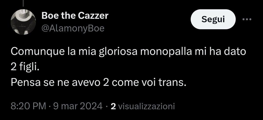 E buon sabato a 'noi trans' 😂