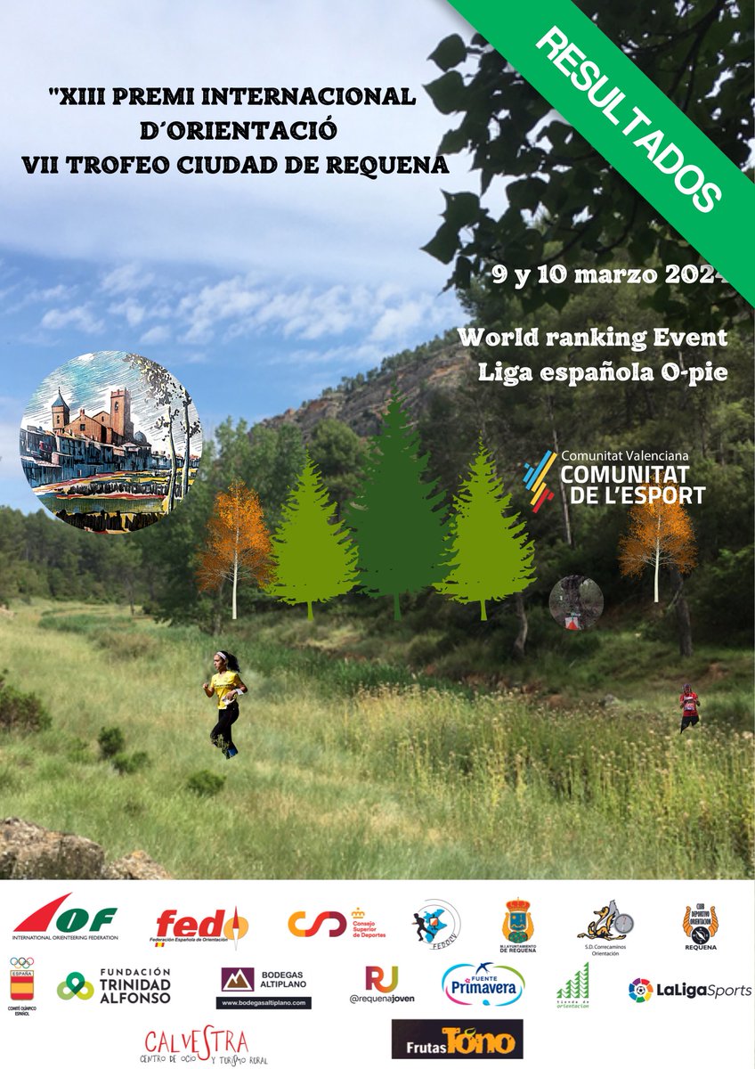 🟢 RESULTADOS: Distancia Media y Sprint en la 4ª prueba de la Liga Española de #Orientación a Pie y 3ª LE Sprint 2024 - 🏆 XIII Premio de la Comunidad Valenciana' (World Ranking Event) en Requena (Valencia).
🔗 fedo.org/web/competicio…
#LEOP2024 #orienteering