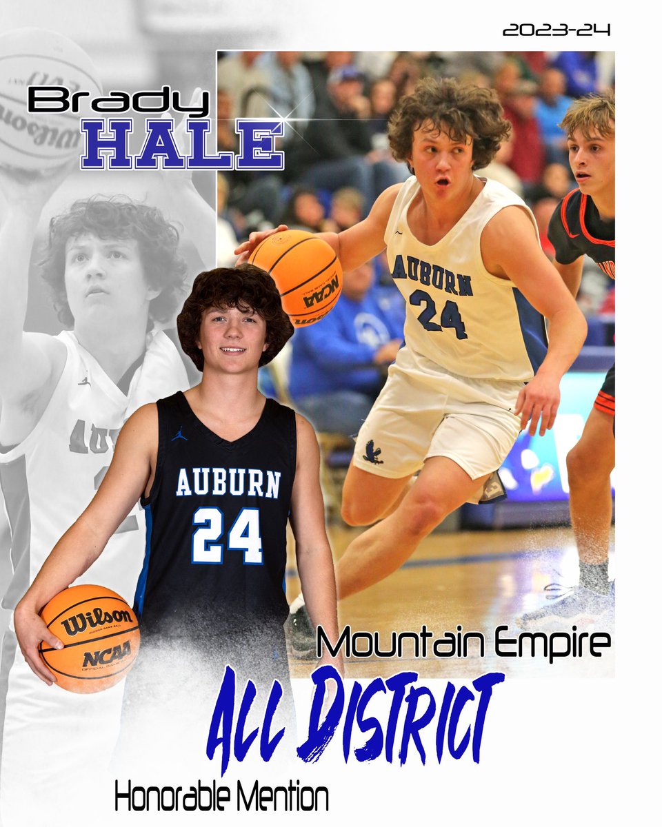 eagles_auburn's tweet photo. Congratulations to Brady Hale for being named Honorable Mention to the Mountain Empire All District Team. https://t.co/n6iv8VbTyI