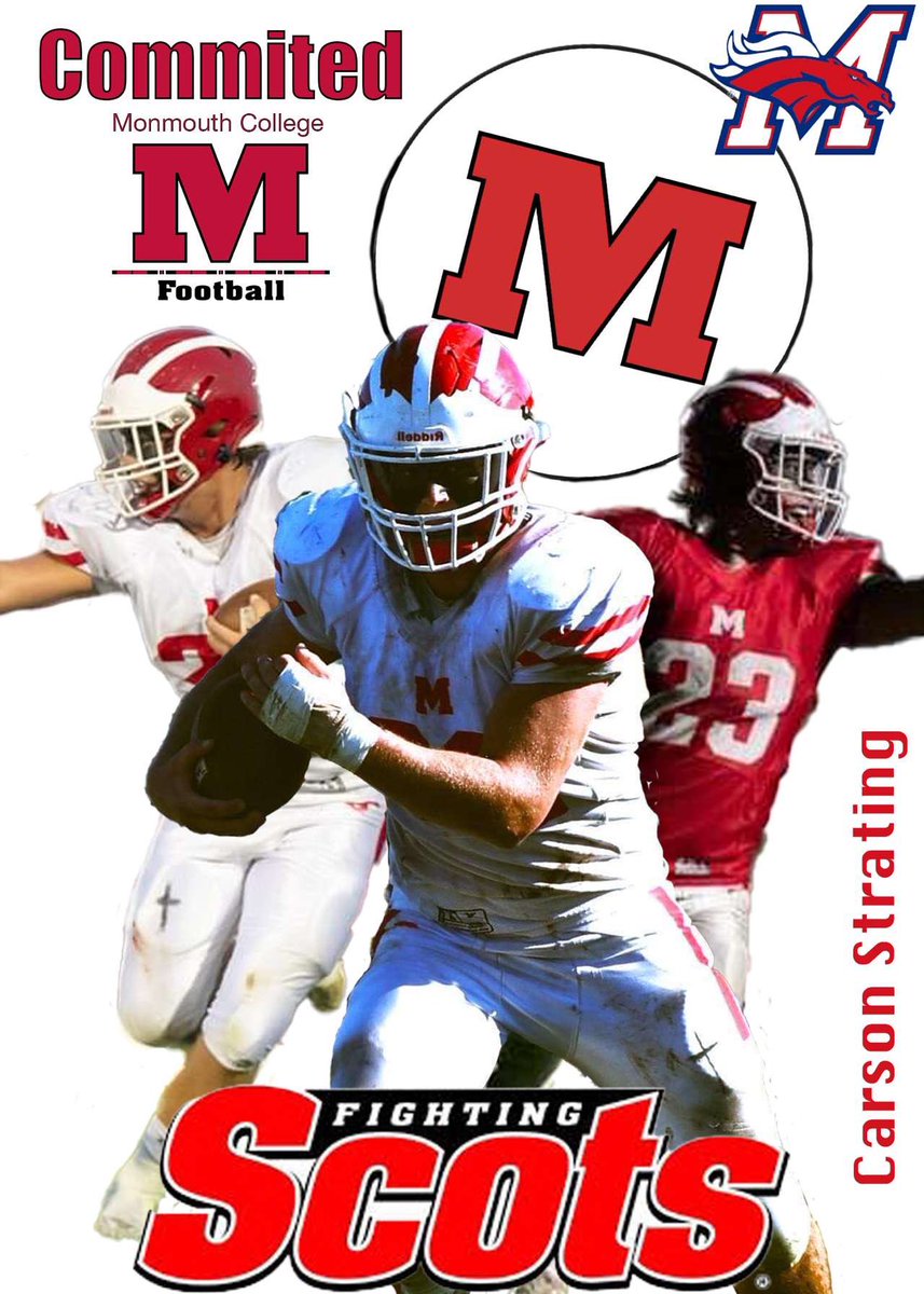Thank you to all my coaches and family for making this happen! With that being said I would like to announce my commitment to Monmouth College! 🔴⚪️ #RollScotts 
<a href="/MCBraunyBoy/">Chad Braun</a> <a href="/CoachJHealy/">Coach Jack Healy</a> <a href="/MHSFootball2623/">Morrison Mustangs Football</a>