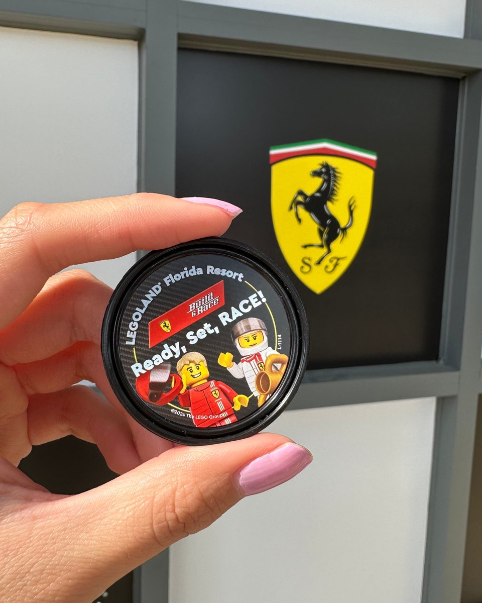 How to get your exclusive LEGO Ferrari Pop Badge ⬇ 1️⃣ Head to LEGO Ferrari Build & Race 2️⃣ Build and test your awesome LEGO Ferrari car 3️⃣ When finished, hand-off your car to the Model Citizen Pit Crew for a Pop Badge! We'll see you at the starting line!