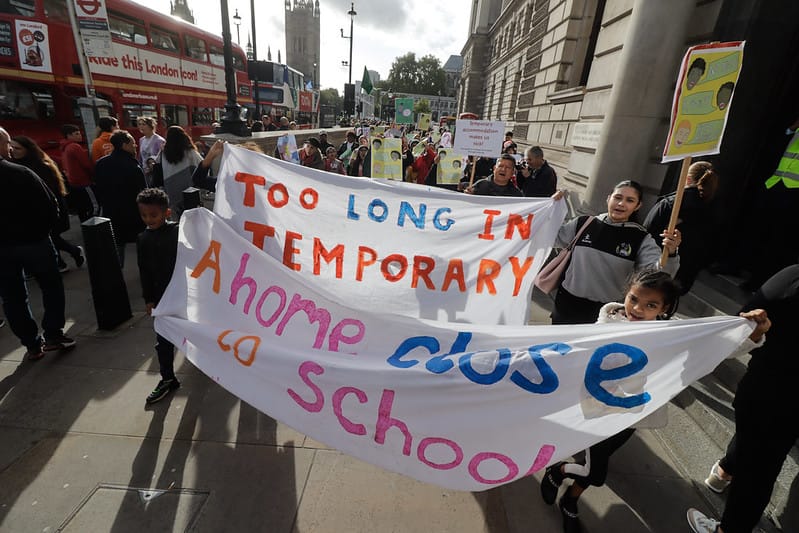 Research has now shown what our members know too well, thousands of families are spending way too long in temporary accommodation

When we marched behind our 'too long in temporary' banner in 2022  👇 we demanded the only way too fix this - which is 3, 4 and 5 bed council homes!