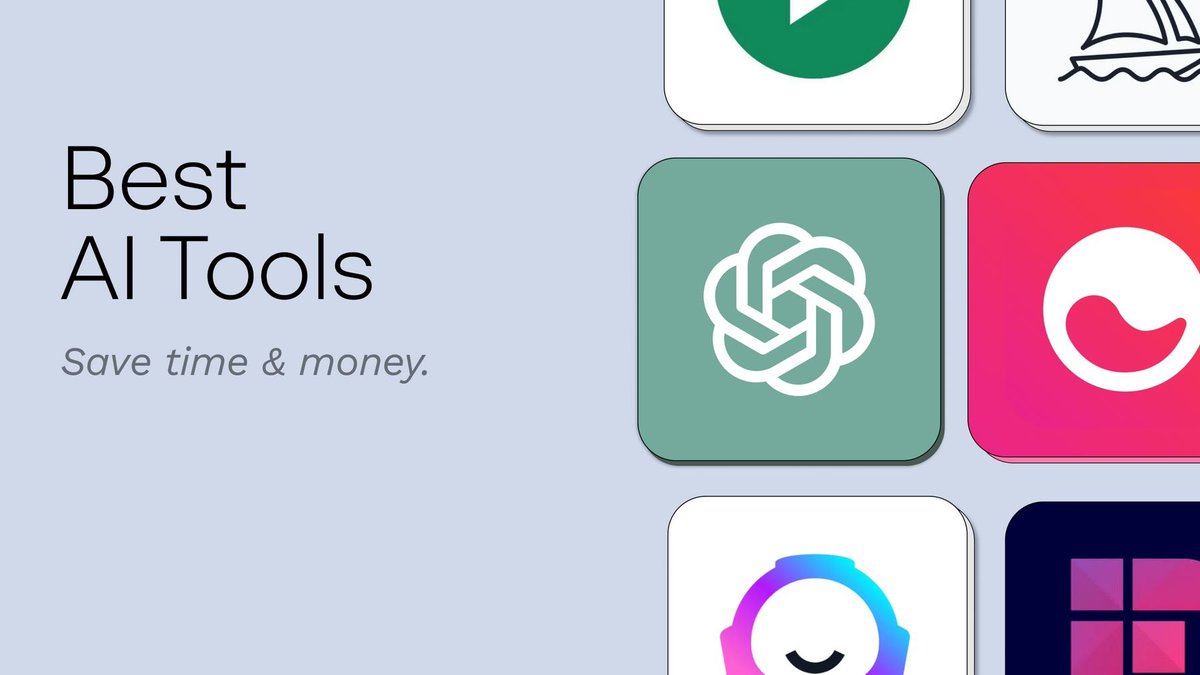 NabilChiheb's tweet photo. 100 AI tools that can make your work a breeze:

1. Research
- ChatGPT
- Perplexity
- Copilot 
- Gemini

2. Image

- Leap AI
- Bing AI
- Segmind
- Midjourney
- Stable Diffusion

3. CopyWriting

- Rytr
- Copy AI
- Writesonic
- Adcreative AI

4. Writing

- Jasper
- HIX AI
- Jenny AI
- Textblaze

5. Website

- 10Web
- Durable
- Framer
- Style AI

6. Video

- Klap
- Opus
- Eightify
- InVideo
- HeyGen
- Runway
- ImgCreator AI
- Morphstudio .xyz

7. Meeting

- Tldv
- Otter
- Noty AI
- Fireflies

8. SEO

- VidIQ
- Seona AI
- BlogSEO
- keywrds ai

9. Chatbot

- Droxy
- Chatbase
- Mutual info
- Chatsimple

10. Presentation

- Decktopus
- Slides AI
- Gamma AI
- Designs AI
- Beautiful AI

11. Automation

- Make
- Zapier
- Xembly
- Bardeen

12. Prompts

- FlowGPT
- Alicent AI
- PromptBox
- Promptbase
- Snack Prompt

13. UI/UX

- Figma
- Uizard
- UiMagic
- Photoshop

14. Design

- Canva
- Flair AI
- designify
- Clipdrop
- Autodraw
- Magician design

15. Logo Generator

- Looka
- Designs AI
- Brandmark
- Stockimg AI
- Namecheap

16. Audio

- Lovo ai
- Eleven labs
- Songburst AI
- Adobe Podcast

17. Marketing

- Pencil
- Ai-Ads
- AdCopy
- Simplified
- AdCreative

18. Startup

- Tome
- Ideas AI
- Namelix
- Pitchgrade
- Validator AI

19. Productivity

- Merlin
- Tinywow
- Notion AI
- Adobe Sensei
- Personal AI

20. Social media management
- Twemax
- Typeshare
- Tribescaler
- Blackmagic
- TweetHunter