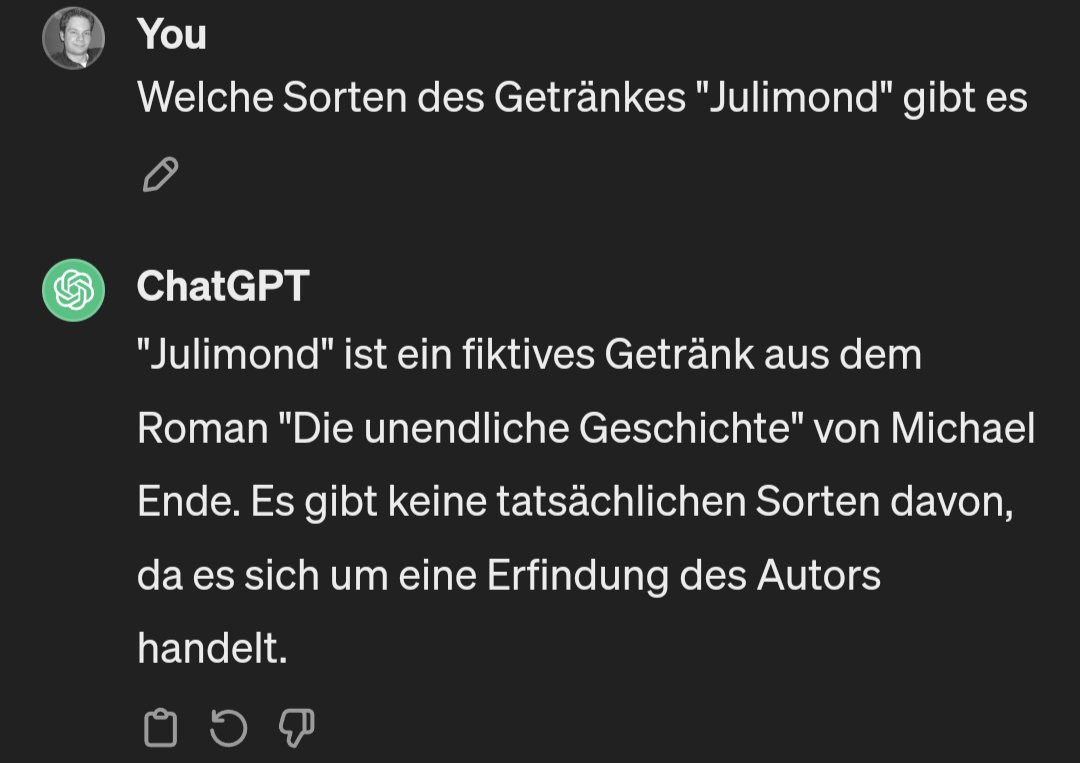EvocatusTobi's tweet photo. Nachdem wir von ChatGPT wissen wollten ob man uns geheime Sorten vorenthält, waren wir doch etwas überrascht von der Antwort. Wir trinken etwas Fiktives 😧
#miltwitter
#julimond https://t.co/kwtSa5jzxQ
