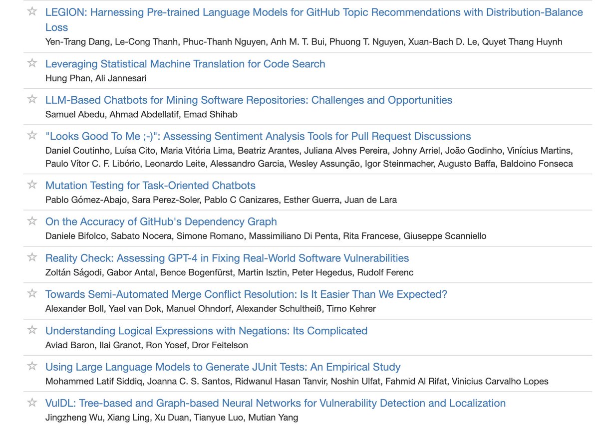 aserebrenik's tweet photo. Curious about the papers accepted at the research track of @ConfEASE? Please check https://t.co/fENHOjXvxp https://t.co/QzmP7d7TTM
