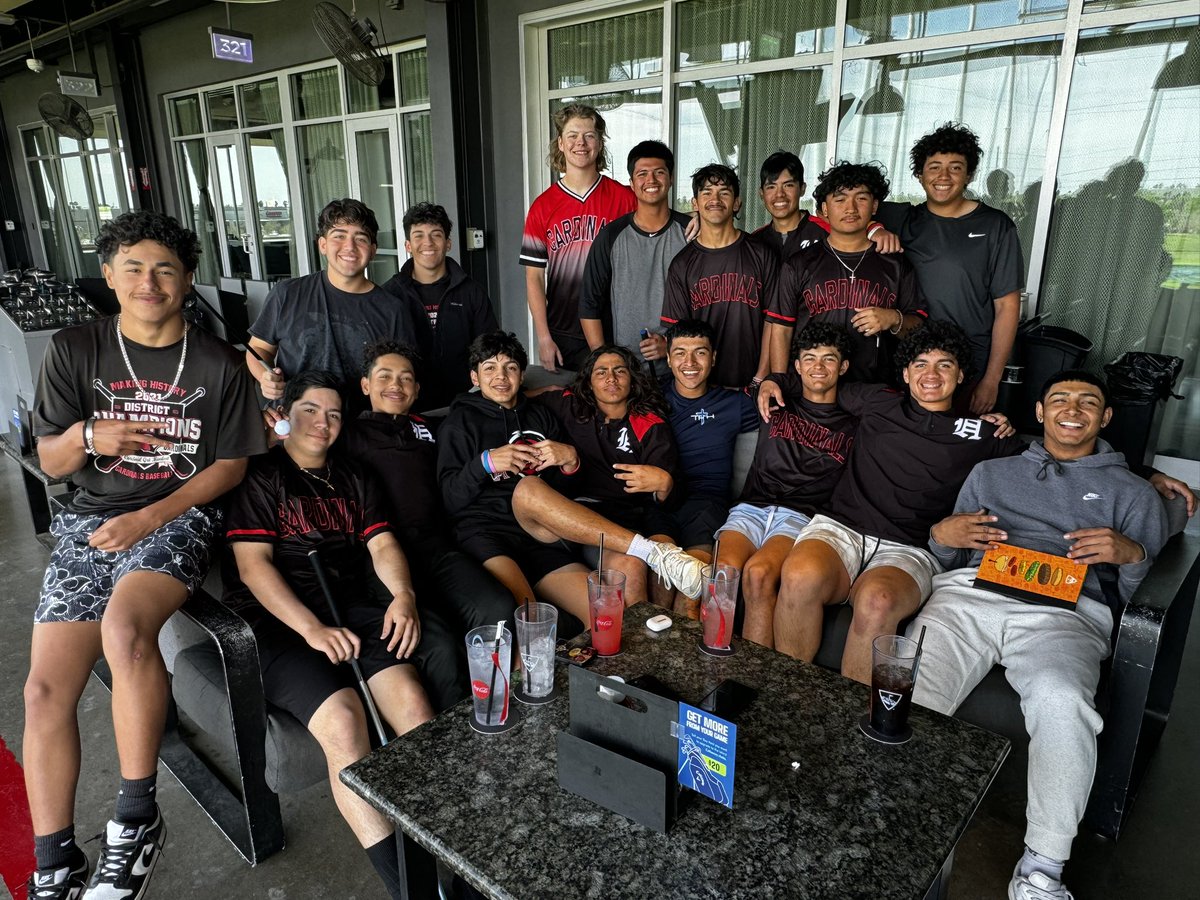 Another great <a href="/Topgolf/">Topgolf</a> outing with the squad! Building bonds; creating memories! 🙏#CardinalsBaseball #HCISD 

<a href="/HarlingenCISD/">HCISD</a> 
<a href="/HCISD_Athletics/">Harlingen CISD Athletics</a> 
<a href="/HarlingenHS/">HHS Cardinals</a> 
<a href="/HHSBaseball2024/">Harlingen Cardinal Baseball</a> 
<a href="/HgnCardinalBsbl/">Harlingen Cardinals Baseball Official</a>