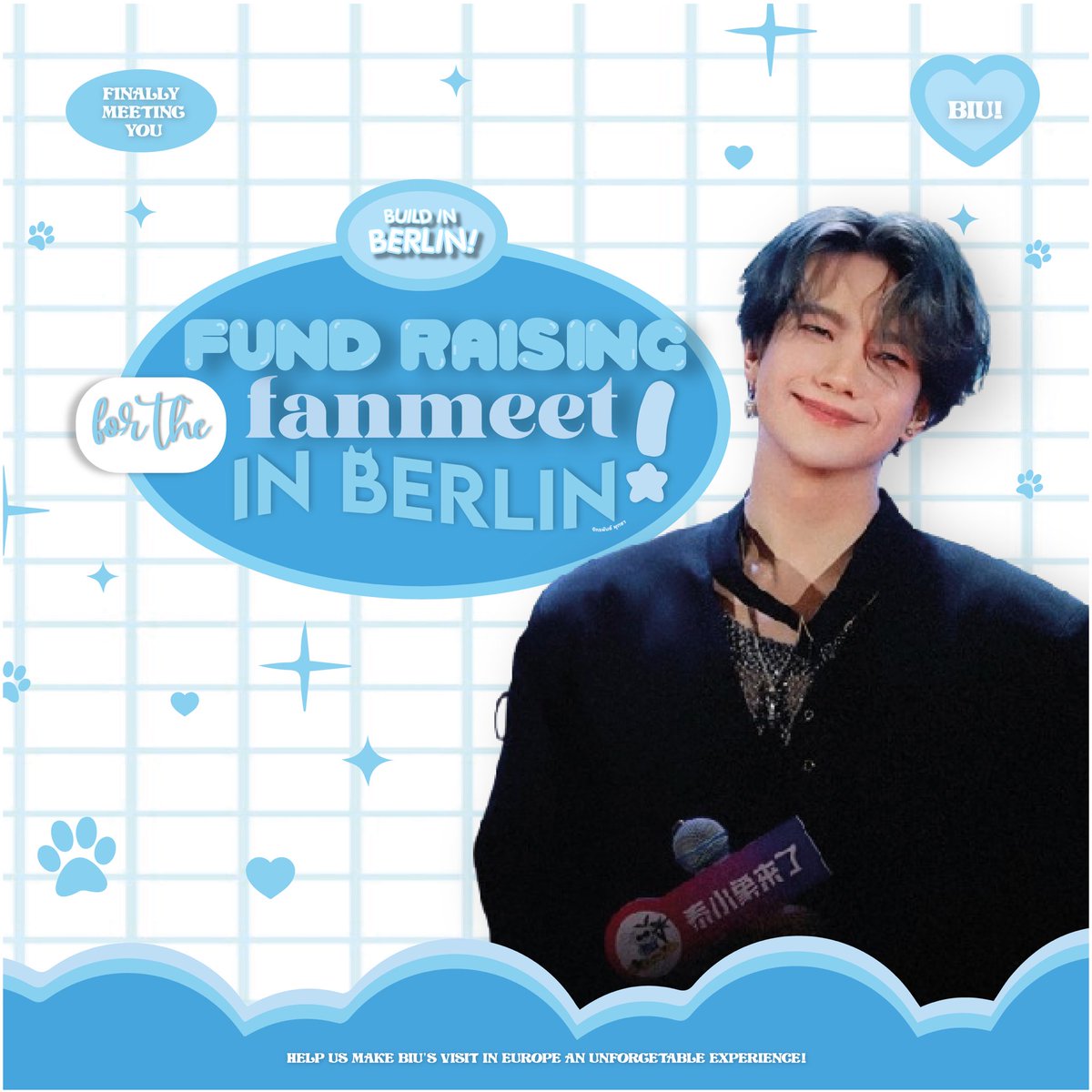 BuildGermany's tweet photo. FINALLY MEETING BIU IN BERLIN | 
Fundraising Projects  🇩🇪

◇ Help us make Build's visit in Europe an unforgettable experience 💙

◇ Form: https://t.co/cPh1LST7jj

◇ open for national and international fans

(For Paypal payment please add 3,5% to the final amount for the service tax deduction, if you order outside from EU)
     
◇ End of order: TBA

💙 all money/profit will be used for build’s upcoming projects. 💙

@JakeB4rever 
#BuildJakapan #Beyourluve #Build1stFMinBerlin