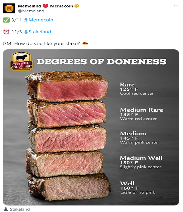 illogi_'s tweet photo. 🟠MEME is preparing steaks for 11.03

🔤Well, are we getting ready to pick corn and hit the glass on Monday? 

🔤Will we be steaking for 69 years? https://t.co/I0uBgST8RB