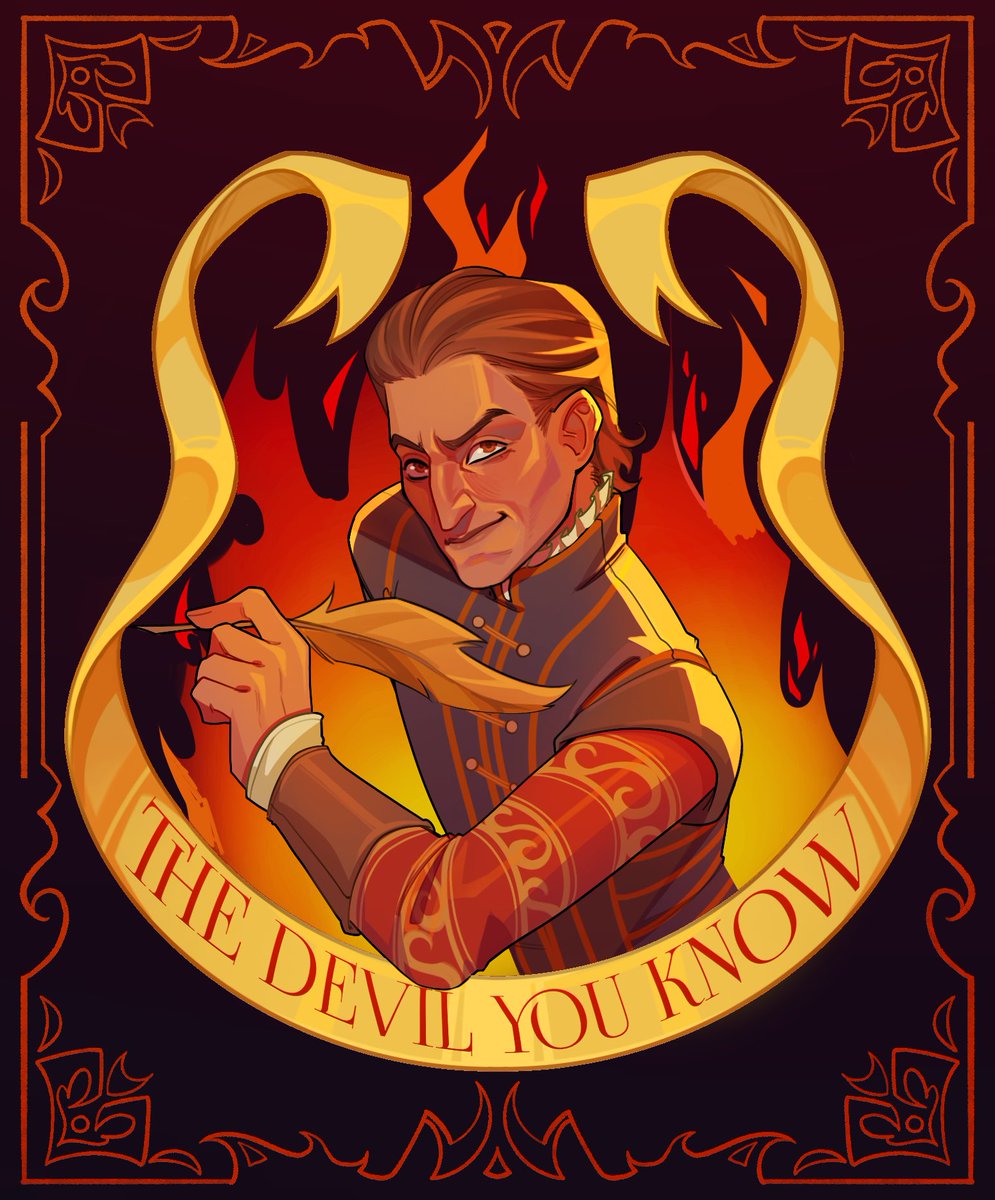 madni_art's tweet photo. What's better than a devil you don't know?

#BG3 #BaldursGate3 #Raphael https://t.co/skLhxWtLLJ
