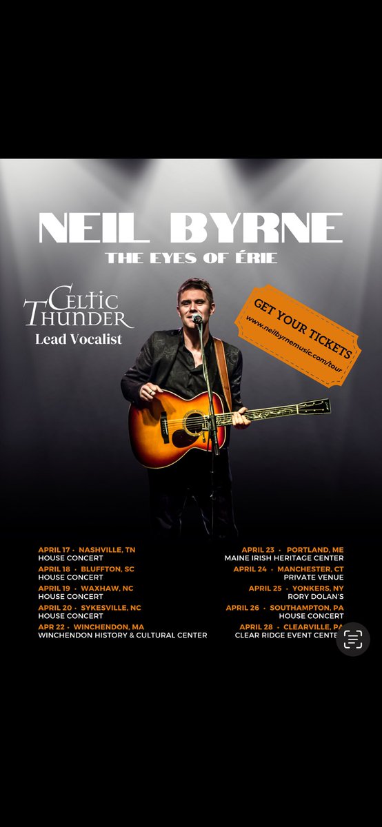 Well folks, as planned, I’ll be having a chat this evening via Celticthunder FB live. I’ll be taking questions regarding my tour in April and an up and coming online show with my partner Nicole. 12 midnight Irish time. All tour dates now released. neilbyrnemusic.com/tour ❤️