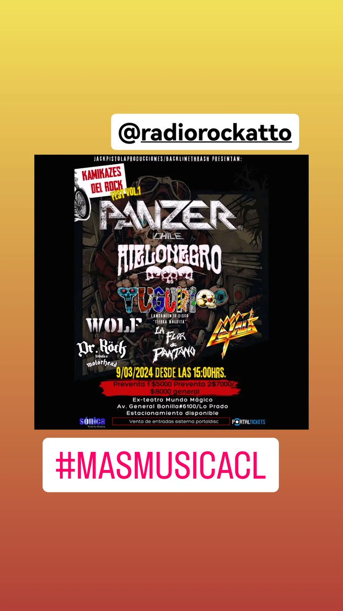 #RadioRockatto #CicloRockChileno #MasMusicaCL tweet media