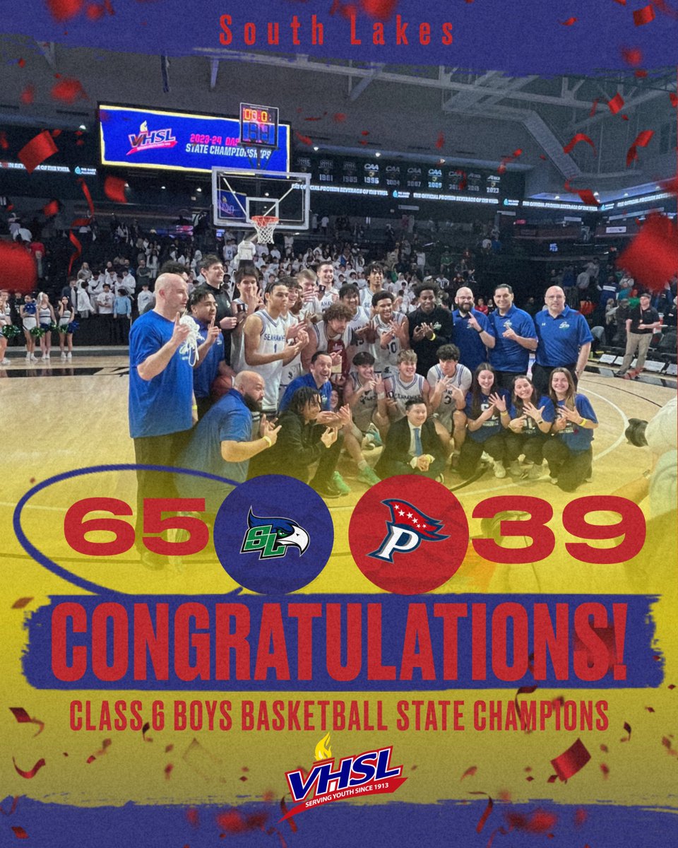 Congratulations to South Lakes on winning the Class 6 Boys Basketball State Championship