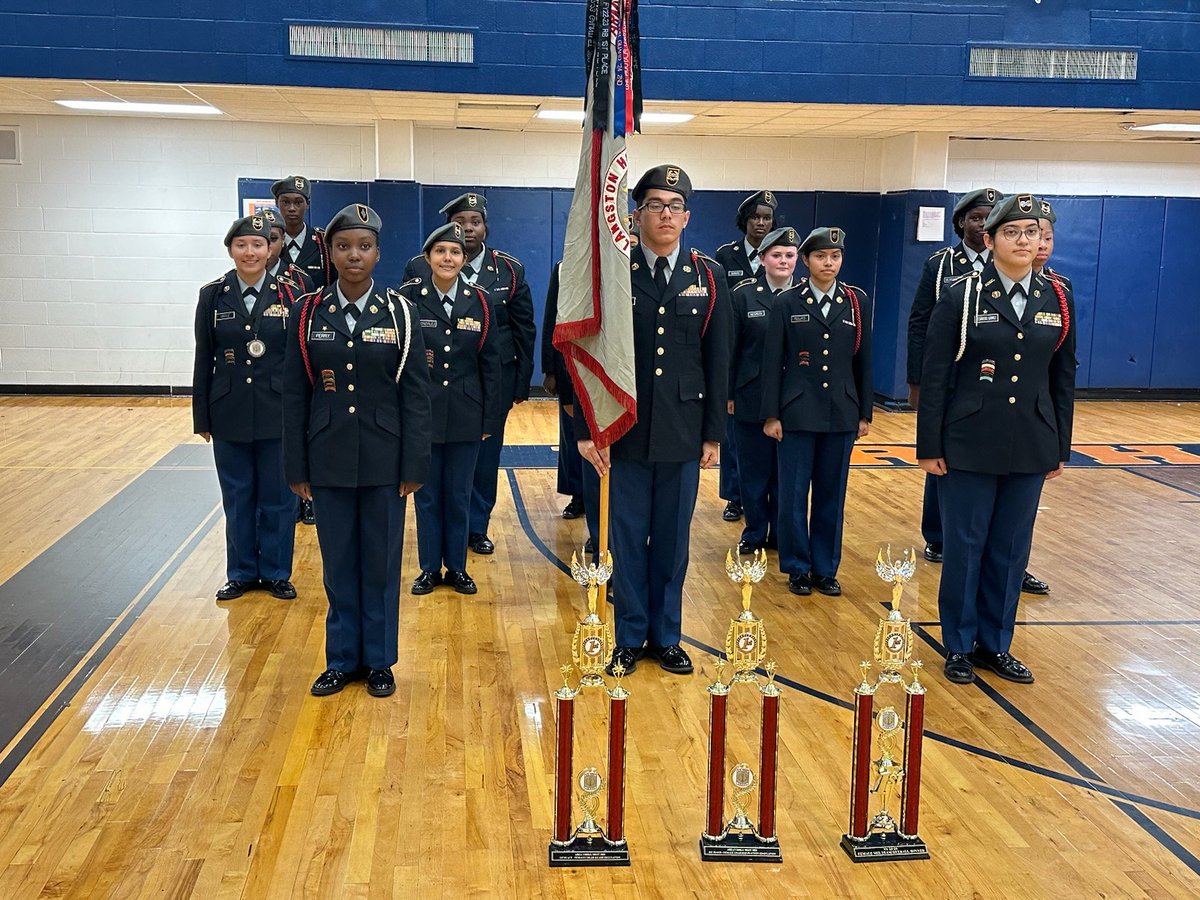 Congratulations to our "State" bound Drill Team as our Female Color Guard, Unarmed Squad, and Unarmed Platoon each finished 1st during the Area 3 State Qualifier at North Springs HS. 👏