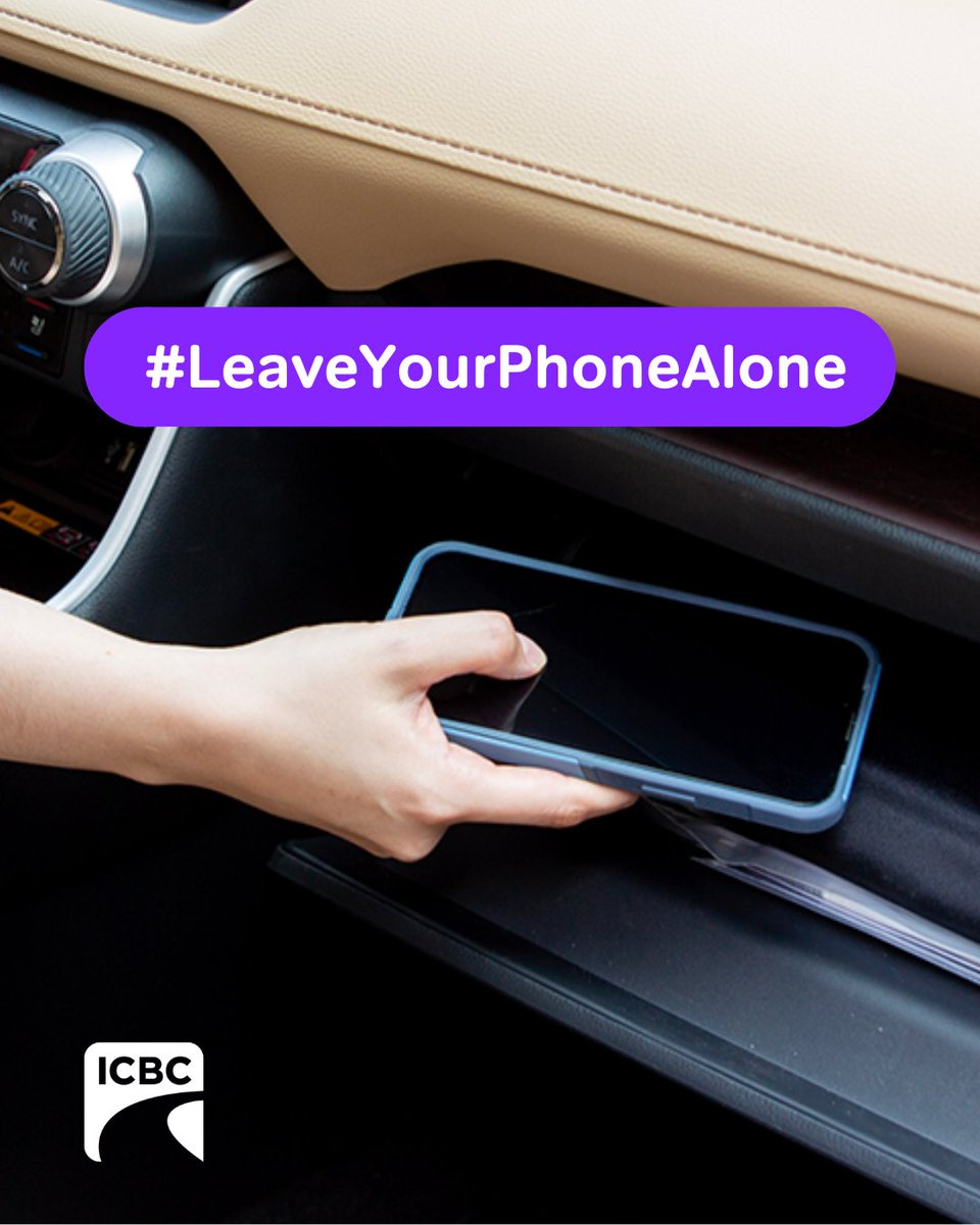 DYK: If everyone avoided distractions while driving in BC, the number of crash fatalities could be reduced by up to 27%. That’s 78 lives that could be saved every year. Let’s make sure we #LeaveYourPhoneAlone while driving. Find out more: bit.ly/3Skk0it 
#EyesFwdBC