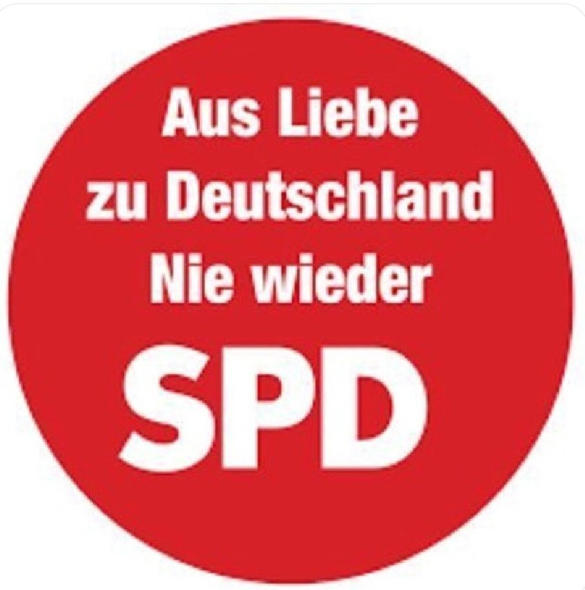 Aus Liebe zu Deutschland NIE wieder/ noch nie #SPD.

Wer macht noch mit außer mir?

😇