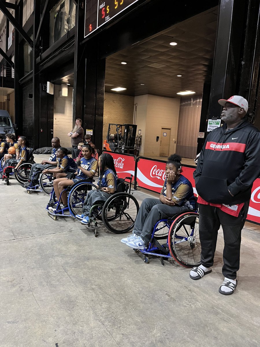 AdaptedSports's tweet photo. Good luck to the @CCPSAthletics Clayton County Eagles and the @HoustonCountySS Sharks in their showdown today for the @AdaptedSports @OfficialGHSA 2023-2024 Wheelchair Basketball State Championship! @ScoreAtlanta @NFHSNetwork @MaconCentreplex https://t.co/ptphlb8Qid