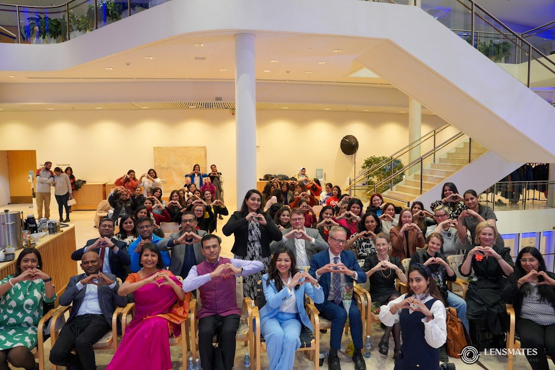 Ambassador @raveesh_kumar and @RaveeshRanjana joined Deputy Mayor Espoo Mervi Heinaro & other Speakers to celebrate International Women's Day organised by Indian Women in Finland. Let’s continue to #inspireinclusion, break barriers & build a future where every woman succeeds.