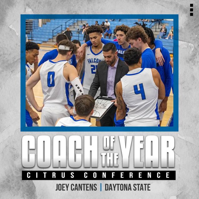 Congrats to @JCantens to leading @DSC_MBB to a first place Citrus Conference finish and a 28-2 record!