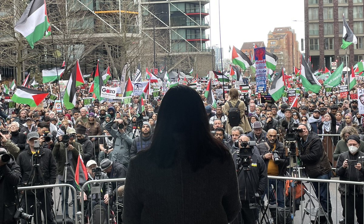 When we call for an immediate ceasefire, we are echoing the view of the vast majority of the British people. Today, alongside 400,000 people in London, we again made that call: Demanding the government calls for a ceasefire and ends arms sales to Israel, now.