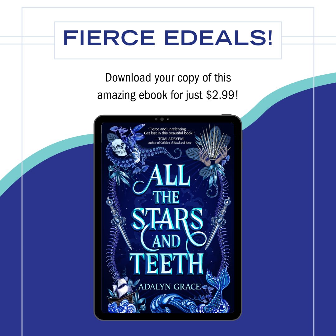 Seven magical islands ✨ A deal with a dubious pirate 🏴‍☠️ And only one girl with the power to save her kingdom 🌊 @AdalynGrace_'s ALL THE STARS AND TEETH is on sale now for $2.99! Download the ebook now: bit.ly/3OUVWAB