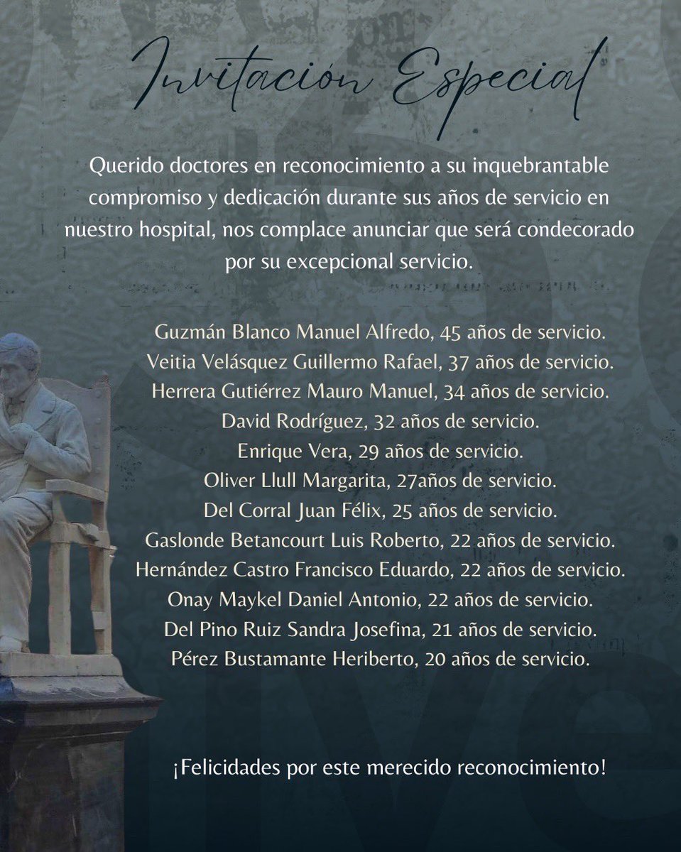 HospitalVargasC's tweet photo. Celebrando juntos la labor y el legado de nuestros médicos en el día de José María Vargas. Te invitamos a participar con nosotros el 11 de marzo para honrar a quienes dedican su vida a cuidar de la salud de todos.

#juntosporcadalatido 

@magalygutierrezvina 
@morellacamacho_ https://t.co/jj29s2zEgU