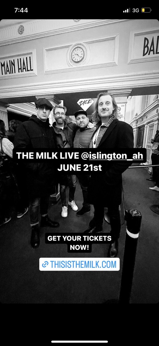 Live once again @Islington_AH 21st June it’s gonna feel so good to be back. Come join us for a celebration of British soul, jazz, rock n roll. Tix thisisthemilk.com 👊🏻