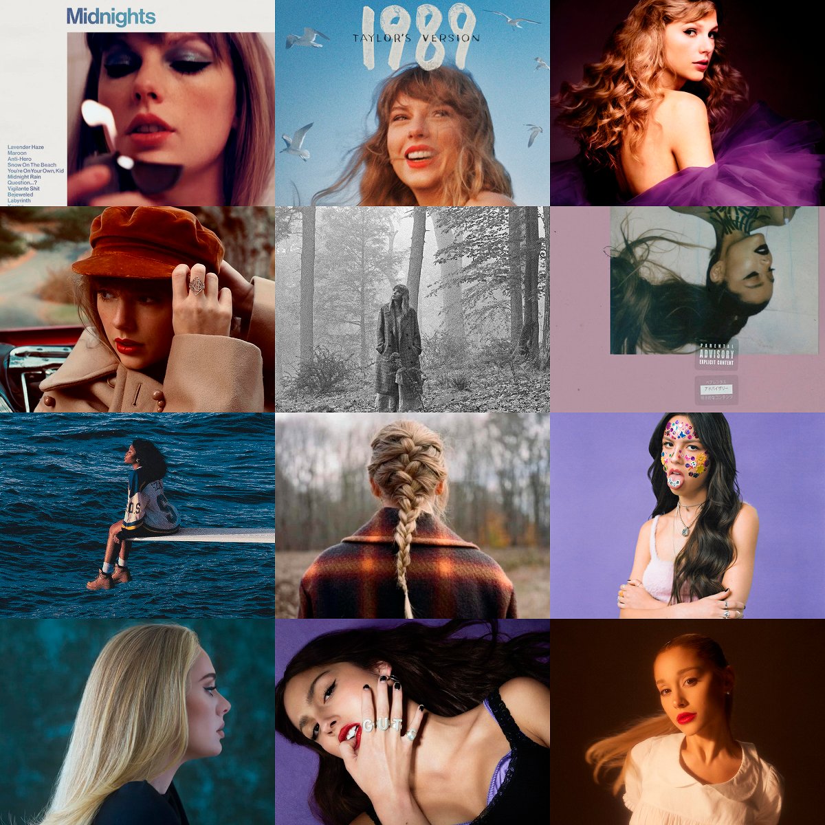 Maiores estreias de álbuns no primeiro dia de artistas femininas na história do Spotify:

• #1. Taylor Swift — Midnights - 186M
• #2. Taylor Swift — 1989 (Taylor’s Version) - 176M
• #3. Taylor Swift — Speak Now (Taylor's Version) - 126M
• #4. Taylor Swift — Red (TV) - 91M
•