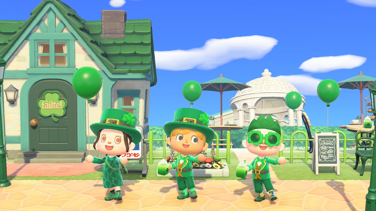 Hey, friends! It's time to dust off all your favorite green items, because Shamrock Day is almost here! The Able Sisters shop and Nook Shopping are ready to help you celebrate by selling shamrock-themed items for a limited time!