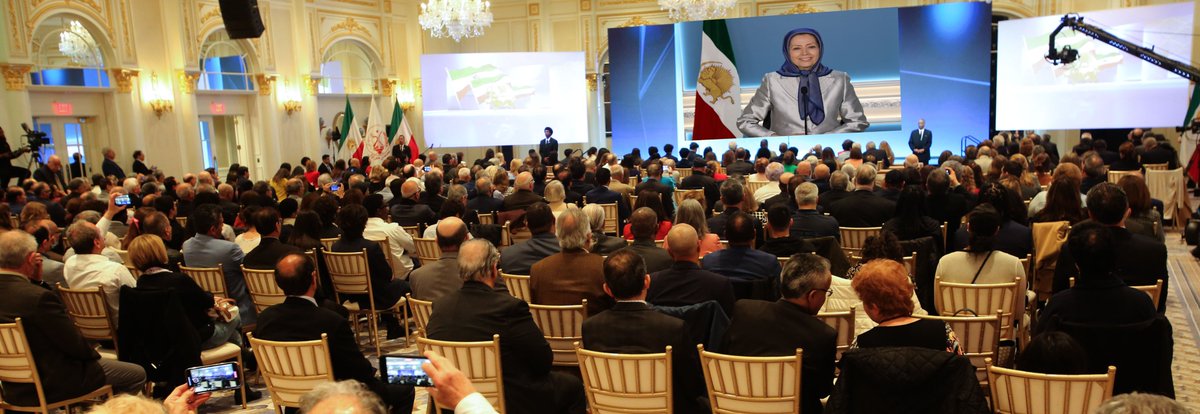 Maryam_Rajavi_P's tweet photo. کنفرانس در واشینگتن- #ایران آزاد با جمهوری دموکراتیک
«راه‌حل برای صلح پایدار در منطقه و خاتمه جنگ و کشتار در برابر جنگ‌افروزی، #تروریسم و سرکوب داخلی رژیم آخوندها».
هیچ‌گاه به اندازه این زمان، واضح نبوده است که تنها راه‌حل، سرنگونی رژیم آخوندی و استقرار دموکراسی در ایران است 
این البته فقط به‌دست مردم ایران و مقاومت سازمان‌یافته آنان ممکن است.
#آری_به_جمهوری_دمکراتیک